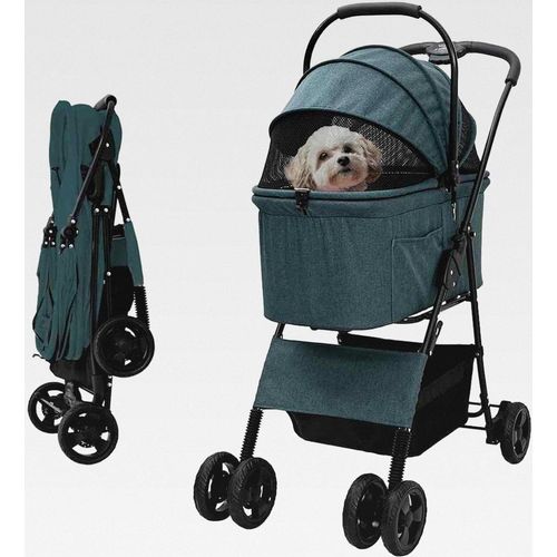 Faltbarer Haustierwagen Grün 81 x 47 x 99 cm 600D Ox Stoff,Tier- & Haustierbedarf,Haustierbedarf,Pet-Stroller,Grün,8.24 KG,42012433