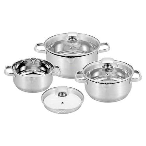 Topf-Set Leipzig, Edelstahl, Silber