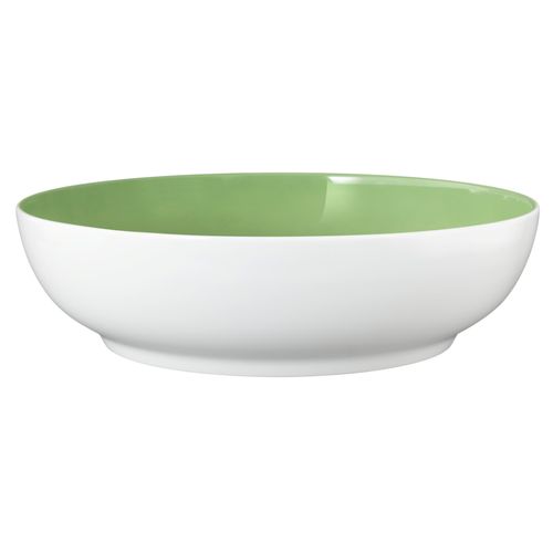 Schüssel SELTMANN WEIDEN "Liberty - Meadow Grasses green", grün (weiß, grün), B:25,4cm H:6,8cm L:25,4cm T:25,4cm Ø:25,4cm, Porzellan, Schüsseln, Schüssel, Foodbowl 25 cm