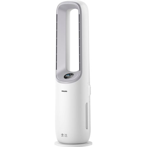 Luftreiniger PHILIPS "AMF765/10 Air Performer, 2-in-1 Reinigen & Kühlen", weiß (wolkenweiß, hellgrau), B:25,6cm H:106,2cm T:25,6cm, Luftreiniger, Luftreiniger, für Allergiker geeignet