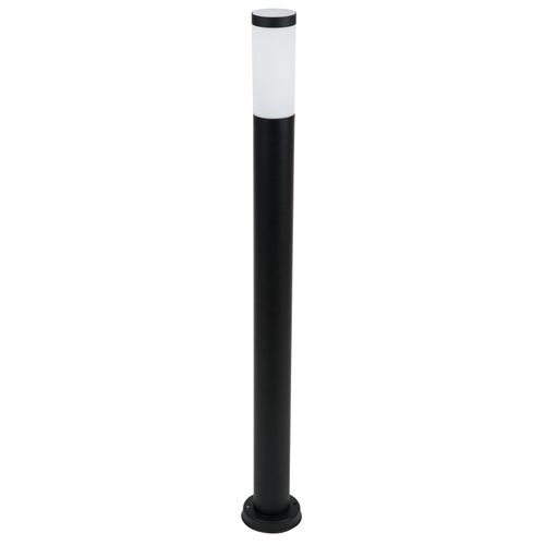 Sockelleuchte HEITRONIC "Larisa", schwarz, H:105cm Ø:7,8cm, Leuchten, Pollerleuchte,Sockelleuchte,Außenlampe, Edelstahl (schwarz lackiert)