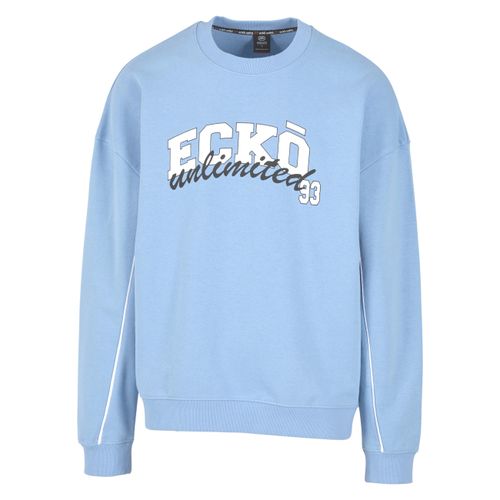 Rundhalspullover ECKO UNLTD. "Ecko Unltd. Pullover Skyhook", Herren, Gr. XL, aquarius, 80% Baumwolle, 20% Polyester, mehrfarbig, normal, Rundhals, Pullover Rundhalspullover