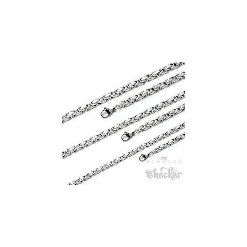 Dezente & auffällige Königsketten aus massivem Edelstahl silber poliert für Männer