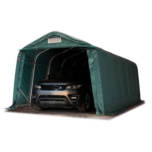 Garagenzelt Carport 3,3 x 7,2 m in grün Unterstand Lagerzelt PVC 800 N Plane, für Betonuntergrund