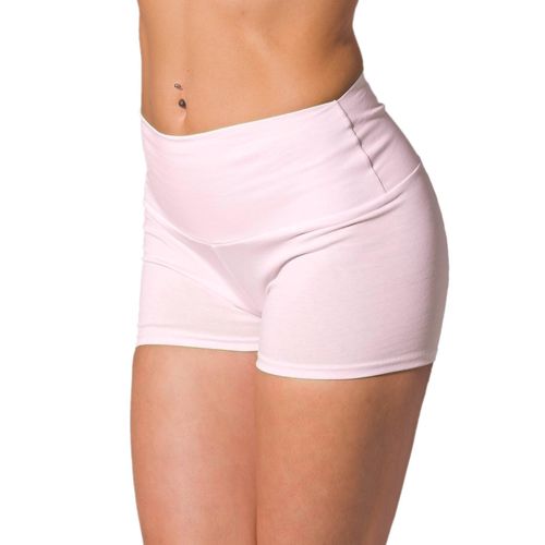 Hotpants ALKATO "Shorts Alkato Damen Sport Shorts mit Hohem Bund", Damen, Gr. 40, N-Gr, rosa (hellrosa), Obermaterial: 95% Baumwolle CO. 5% Elasthan EL., Hosen Hotpants
