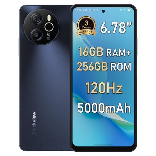 Blackview Shark 8 Smartphone Handy Ohne Vertrag 16GB+256GB 120Hz 2.4K 6.78" FHD+, Helio G99 Handy Ohne Vertrag, 64MP+13MP Kamera, 5000mAh