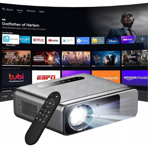 LED-Smart-Projektor mit Android 9.0, Full HD 13000Lm, Zoom 200 Heelly Projektor Led
