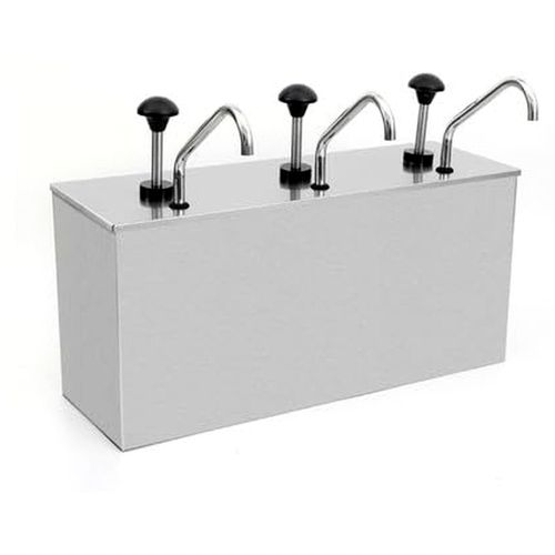 3×4L Saucenspender aus Edelstahl, Pumpen-Soßenspender für verschiedene Saucen