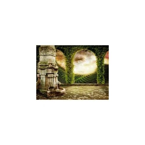 Fototapete PAPERMOON "Mystische Landschaftsansicht", bunt, B:3m L:2,23m, Vlies, Tapeten
