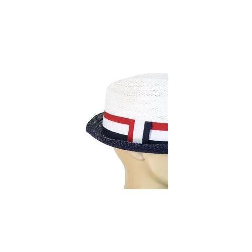 Strohhut "France", Damen, blau, Stroh, COLLEZIONE ALESSANDRO, unifarben, Hüte Strohhut, aus Bast, Made in Italy