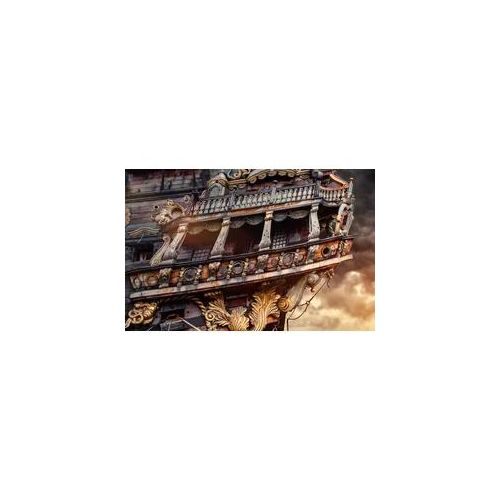 Fototapete PAPERMOON "PIRATENSCHIFF-SEGELSCHIFF PIRATEN SCHIFF SCHIFFE PIRAT", bunt, B:3m L:2,23m, Vlies, Tapeten