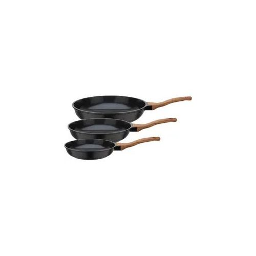Pfannen-Set GSW "Natural Fit", schwarz, Ø:28cm, Pfannen, mit neuartiger PFAS-freien Antihaft-Versiegelung, Induktion
