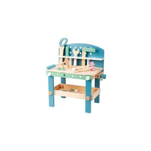 Spielwerkbank SMALL FOOT "Werkbank Nordic", bunt, Rollenspielzeug, KinderB:28cm H:52cm L:45cm, Holz, B:28cm H:52cm L:45cm