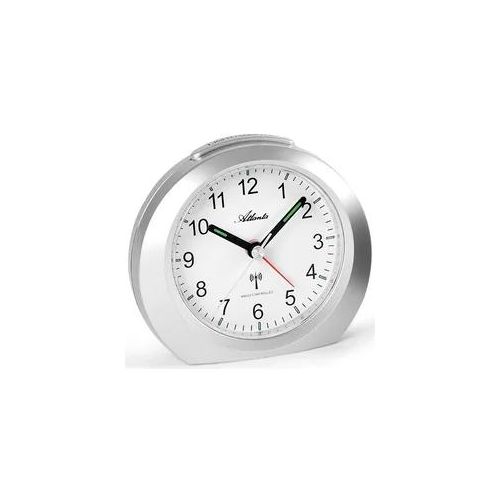 Funkwecker ATLANTA "1856/19", silber (silberfarben), Wecker, Funkwecker