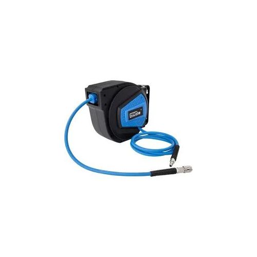 GÜDE Schlauchtrommel "Automatikschlauchtrommel", blau (blau schwarz), 2m, Schlauchtrommeln, 10 m, 180 schwenkbar, inkl. Wandhalterung