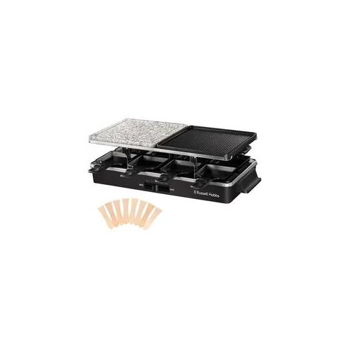 RUSSELL HOBBS Raclette "26280-56", schwarz, B:50cm H:14,7cm T:22,4cm, Raclettes, Grill für 8 Personen, Multi-Grill