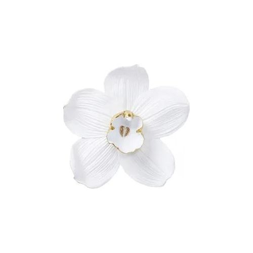 Wanddekoobjekt KARE DESIGN "Wandschmuck Orchid Weiß 54cm", weiß, B:51,2cm H:54,2cm T:14,5cm, Polyresin, Wanddekoobjekte