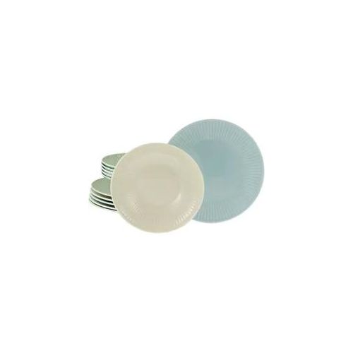 Tafelservice CREATABLE "Valencia Pastell, Tafel-Service 12-tlg", bunt, 12 Stk., Porzellan, Geschirr-Sets, Tafelservice, Teller Set, Elegant, Boho Chic