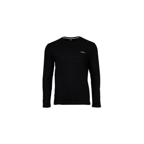 Longsleeve BOSS "Longsleeve Waffle Longsleeve 1er Pack", Herren, Gr. M, schwarz, Obermaterial: 60% Baumwolle CO. 40% Polyester PES., Shirts