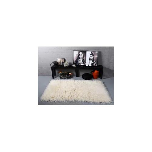 Wollteppich THEKO "Flokati XXL", beige (natur), B:40cm H:100mm L:60cm, Wolle, Teppiche, original griechischer Flokati, Hochflor, Uni-Farben, reine Wolle