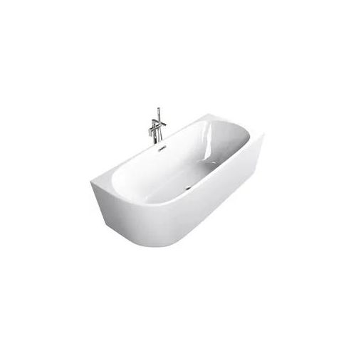 Badewanne SANOTECHNIK "SOLVA", weiß, B:180cm H:56cm T:80cm, Acryl, Badewannen, 180cm, Acryl Badewanne links