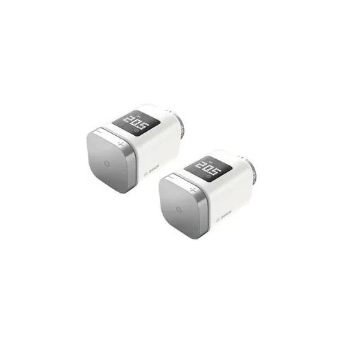 BOSCH Heizkörperthermostat "Smart Home Heizkörper-Thermostat II [+M] 2er Pack", weiß, silber, 1, Heizkörperthermostate