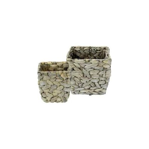 Wasserhyazinthentopf I.GE.A. "Wasserhyazinthentopf", grau, B:17cm H:17cm, Wasserhyazinthe, Pflanzgefäße, 2er Set