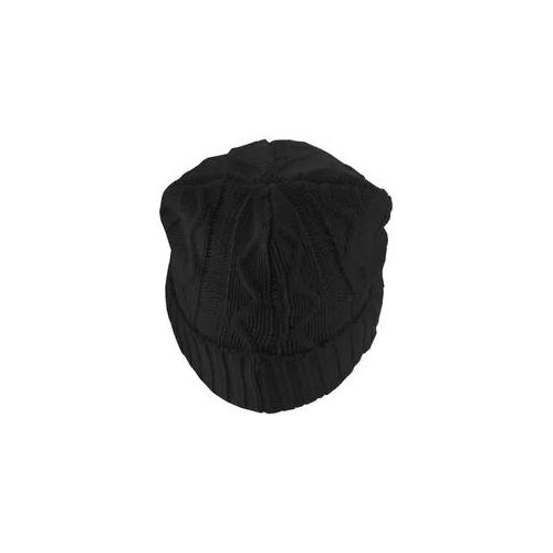Beanie MSTRDS "MSTRDS Unisex Beanie Cable Flap", Herren, Gr. onesize, schwarz, Kunstfaser, Mützen Beanie