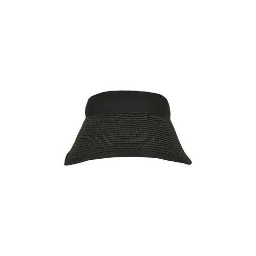 Visor URBAN CLASSICS "Urban Classics Unisex Logo Bast Visor", Herren, Gr. onesize, schwarz, 80% Leinen, 20% Baumwolle, unifarben, Caps Visor