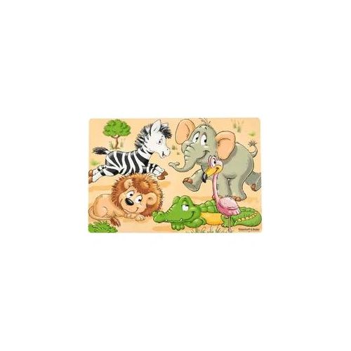 Platzset RITZENHOFF & BREKER "Platzset Happy Zoo 45 x 30 cm", braun (zoo, tiere), Platzsets