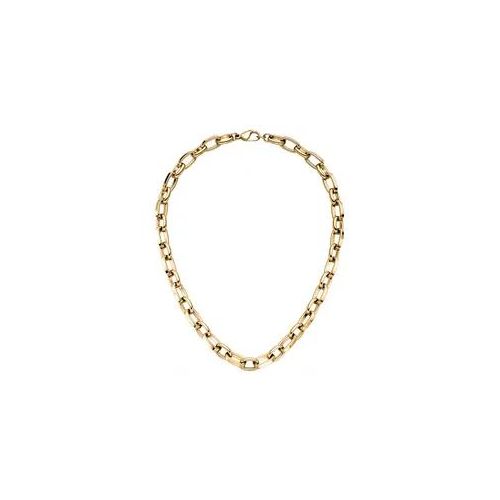 Statementkette JOBO "Kette Statement 10 mm", goldfarben, Halsketten, Damen, Edelstahl, L: 48, Statementkette, Edelstahl oder Bicolor-Optik 48 cm