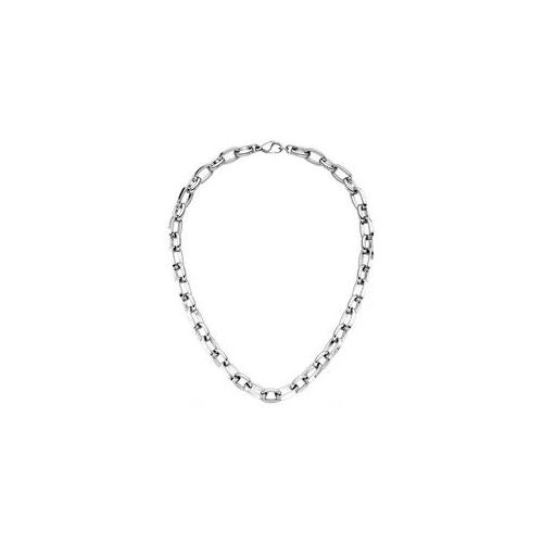 Statementkette JOBO "Kette Statement 10 mm", edelstahlfarben, Halsketten, Damen, Edelstahl, L: 48, Statementkette, Edelstahl oder Bicolor-Optik 48 cm