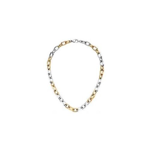 Statementkette JOBO "Kette Statement 10 mm", bicolor, Halsketten, Damen, Edelstahl, L: 48, Statementkette, Edelstahl oder Bicolor-Optik 48 cm
