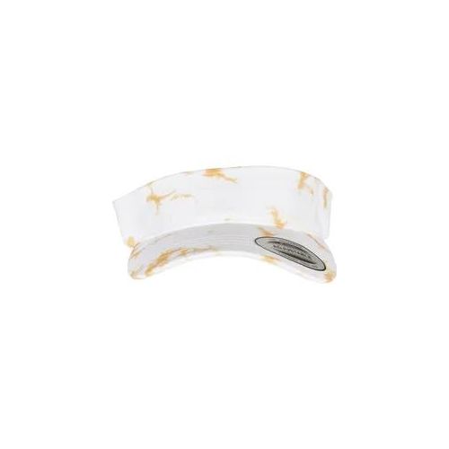 Visor FLEXFIT "Flexfit Accessoires Batik Dye Curved Visor Cap", Herren, Gr. onesize, orange, weiß, 100% Polyester, Caps Visor