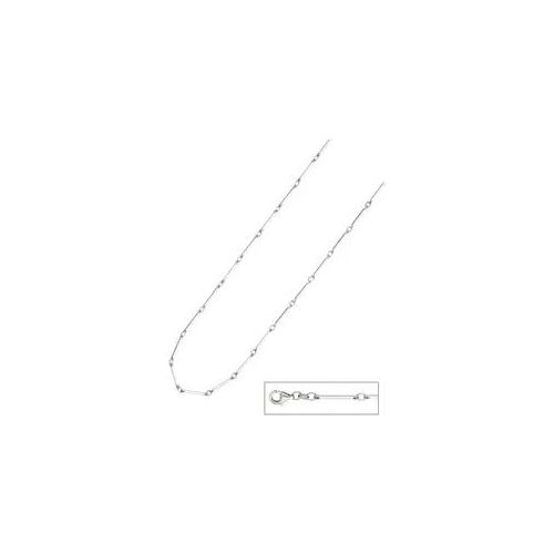 Kette ohne Anhänger JOBO "Stabkette Stabgliederkette" Gr. 42, silber (silber 925), Halsketten, Damen, 42cm, Silber 925 (Sterlingsilber), 925 Silber rhodiniert