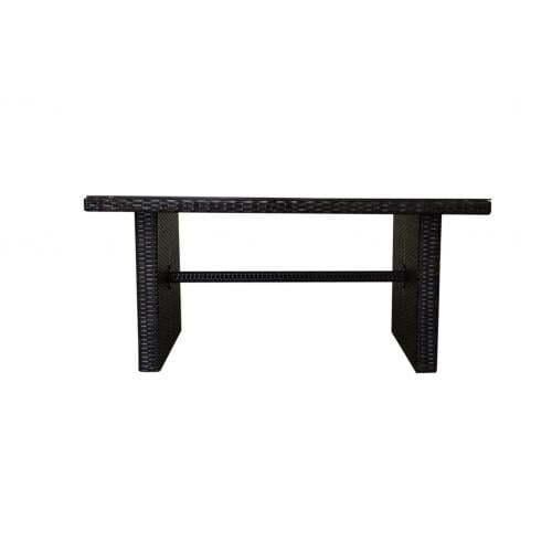 Gartentisch - Braun - Technorattan - 140 x 70 cm - Wetterfest - Modernes Design