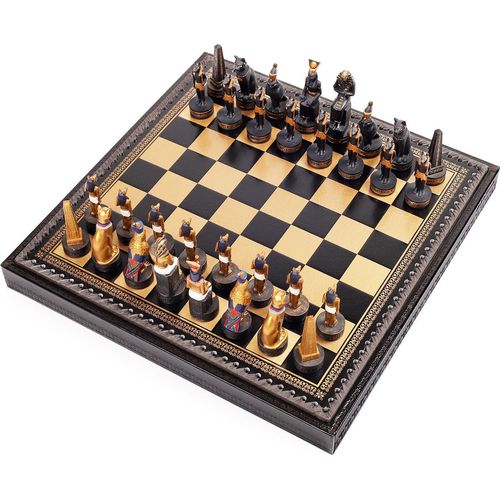 s Ägyptisches Schachset mit Schachbrett (35 cm)