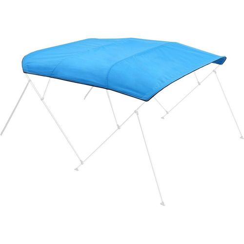 4-Bogen-Bimini-Verdeck für Boote, 96" L x (91"-96") B, Ersatz-Bimini-Verdeck, Pazifikblau