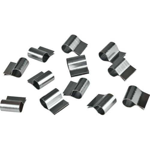 Lichtschachtabdeckung WINDHAGER "Edelstahl Befestigungsklammern 12 Stk.", weiß, neutral, B:1,7cm H:1,5cm, Insektenschutzgitter, wiederverwendbar und geeignet für alle Windhager- Gewebearten