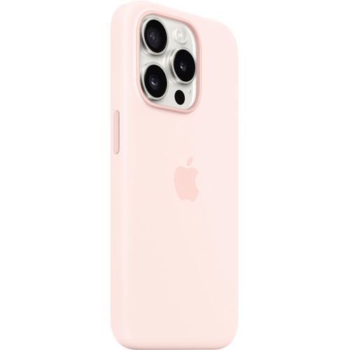 APPLE Smartphone-Hülle "iPhone 15 Pro Silikon mit MagSafe", rosa (hellrosa), Apple iPhone 15 Pro, Hüllen