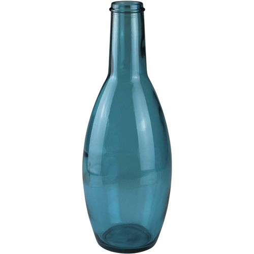 Bodenvase AM DESIGN, blau, B:16cm H:45cm T:16cm, Glas, Vasen, Bodenvase, mundgelasen, Höhe 45 cm