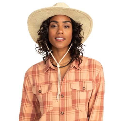 Strohhut ROXY "Sunny Kisses", Damen, Gr. S, beige (natural), 100% Papier, Hüte Strohhut