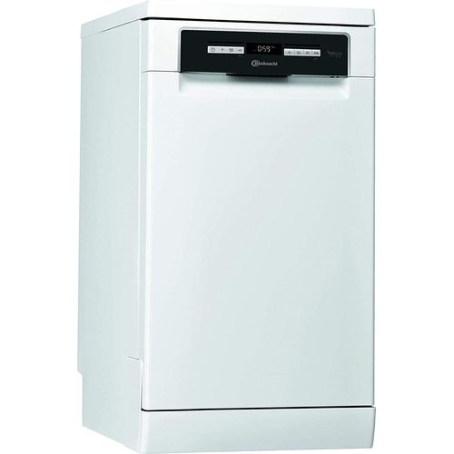Bauknecht BSFO 3O35 PF Freistehender GeschirrspÃ1/4ler, Weiß, 45 cm Breite, 10 Maßgedecke, 5 Temperatureinstellungen, 9 Programme, , 9 Liter/Programm, 67 kWh/100 Zyklen, 44 dB, Programm fÃ1/4r halbe Beladung, Startzeitvorwahl