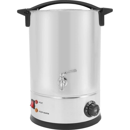 Wachsschmelzer - Schmelztopf 12 L - Elektrisch 1800 W - Mit Ausgießer - Für Kerzenherstellung - Tischgerät - Silber