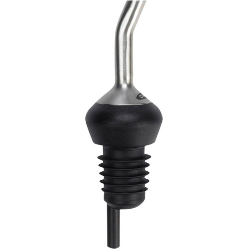 Flaschenausgießer OXO STEEL, schwarz (edelstahl, schwarz), Ø:6cm, Edelstahl, Ausgießaufsätze, kurzer Ausgießer, Edelstahl