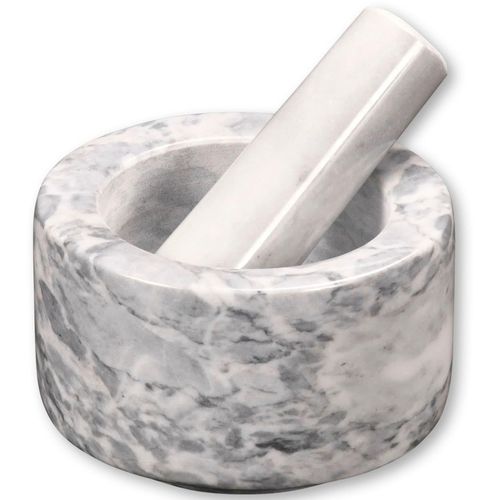 Mörser KESPER, weiß, B:13cm H:8cm L:13cm Ø:13cm, Marmor, Mörser, Mörser, Marmor, mit Schlegel