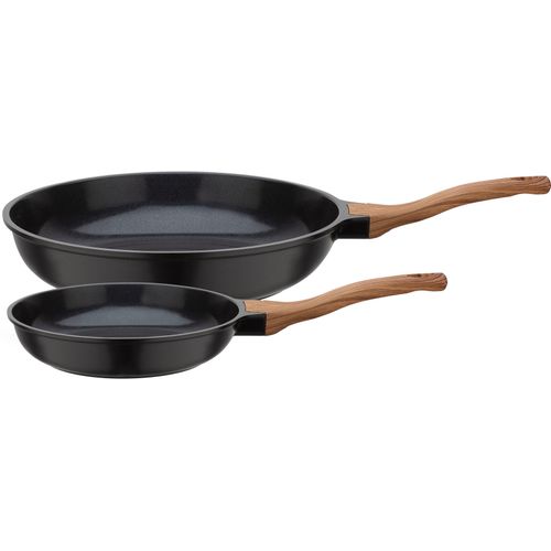 Pfannen-Set GSW "Natural Fit", schwarz, Ø:28cm, Pfannen, mit neuartiger PFAS-freien Antihaft-Versiegelung, Induktion