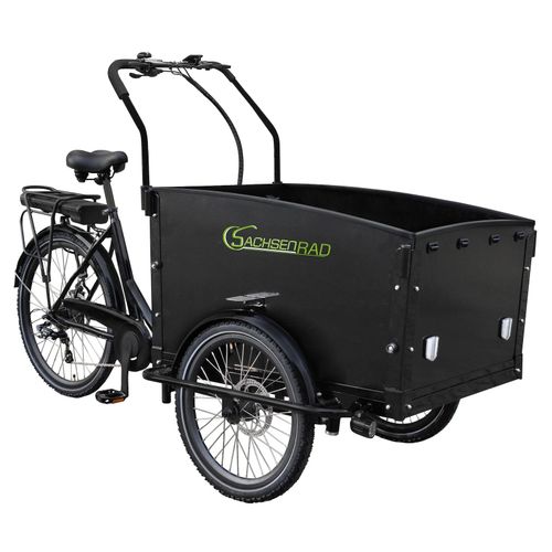 SachsenRAD E-Lastenrad T1 Grand Trunk mit Alarmanlage schwarz