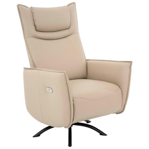 Mid.you Fernsehsessel, Creme, Metall, 74x80-156x116-83 cm, Relaxfunktion, Wohnzimmer, Sessel, Fernsehsessel
