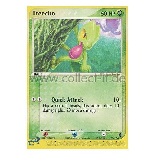 Nintendo Pokemon Sammelkarte Treecko 80/97 Ex Drache Englisch Boosterfrisch